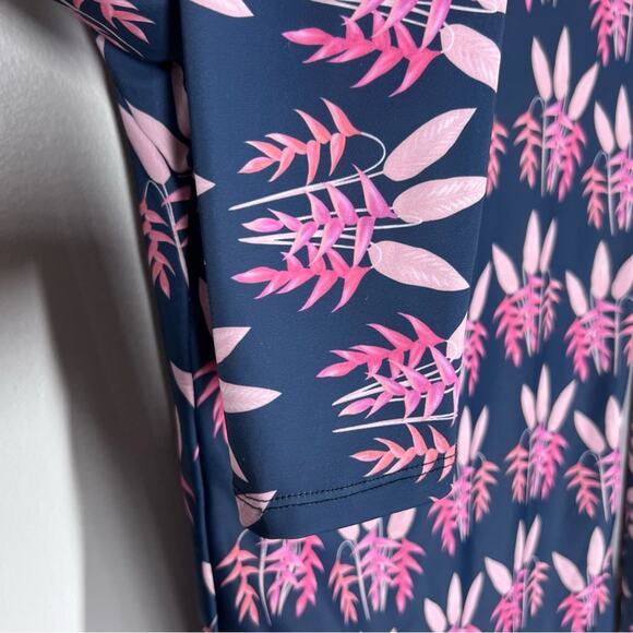 Acacia Swimwear Sz L Heliconia Ehukai Rashguard Surf Suit Blue Floral - Picture 6 of 11